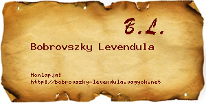 Bobrovszky Levendula névjegykártya